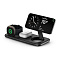 Бепроводное зарядное устройство Satechi Qi2 Trio Wireless Charging Pad (3-в-1, с вилками A/C/G, черный)