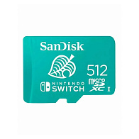 Карта памяти SanDisk microSDXC UHS-I (512 ГБ, для Nintendo Switch, бирюзовый)