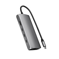 Адаптер Satechi USB-C Multiport Adapter 8K with Ethernet V3 (серый космос)