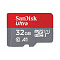 Карта памяти SanDisk Ultra microSDHC UHS-I (32 ГБ, красный/серый)