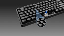 Игровой проводной механический комплект клавиатура+мышь Rapoo V185S (черный)