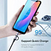 Кабель UGREEN US177 USB-A to Micro USB + USB Type-C (1м, черный)