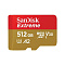 Карта памяти SanDisk Extreme microSDXC (512 ГБ, красный/золотой)