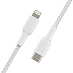 Кабель Belkin BoostCharge USB-C Braided Cable with Lightning Connector (2М, белый)