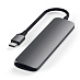 Адаптер Satechi Slim Aluminum Type-C Multi-Port Adapter with Type-C Charging Port (серый космос)